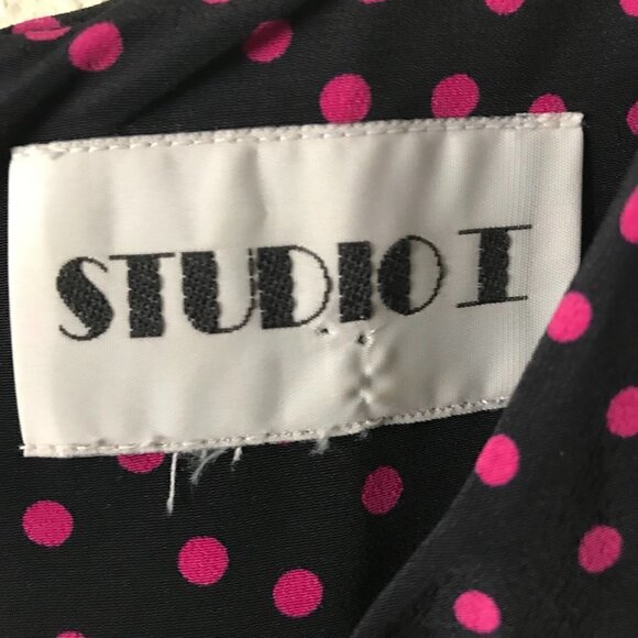 Studio I Sleeveless Polka Dots Sheath Dress - Picture 4 of 9